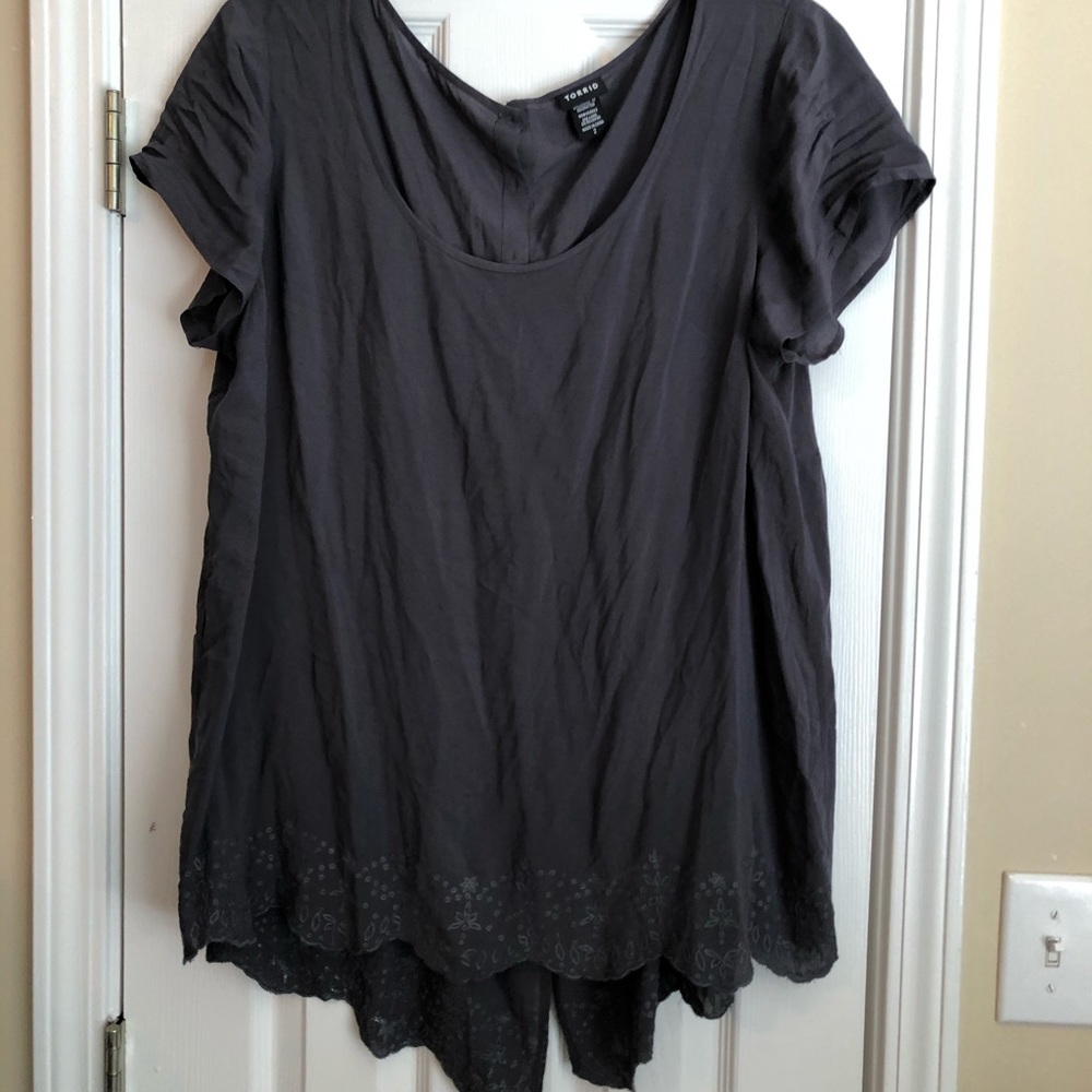 Grey torrid blouse
